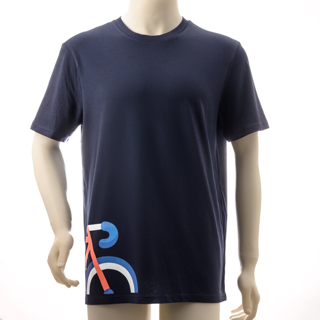 [FLA-TS002-NVY-XS] T-shirt – Bike Around – Navy (XS)
