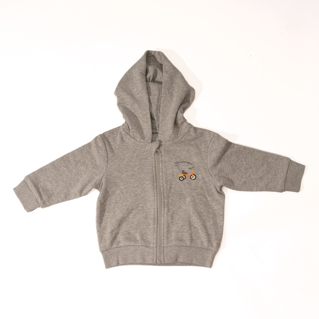 [FLA-BH001-HGR-6-12M] Babyhoodie – Driewieler – Heather Grey (6-12 months)