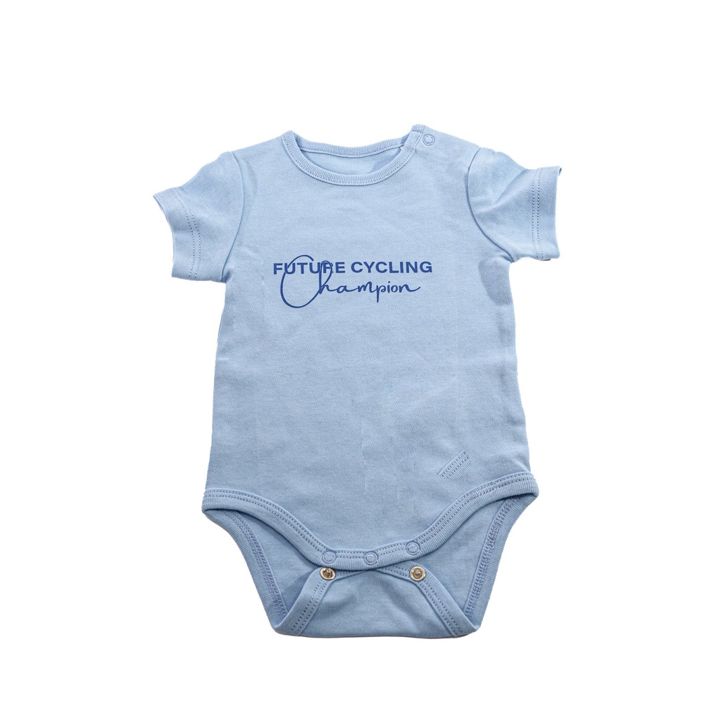 [FLA-BR001-BLU-0-3M] Babyromper – Cyclist Champion – Blauw (0-3 months)
